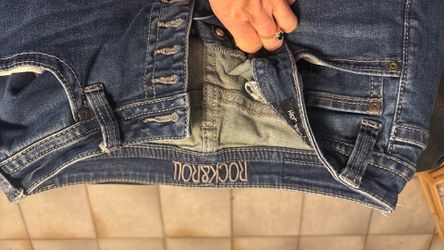 For Sale: Rock ‘n’ Roll and Wrangler Flare Leg Jeans  Get your hands on stylish flare leg jeans perfect for any rock ‘n’ roll lover or casual fashion 