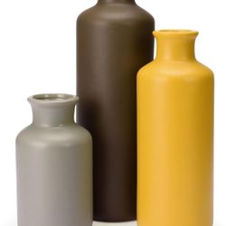 3 Pcs Ceramic Vintage Boho Faux Flower Vases (35)