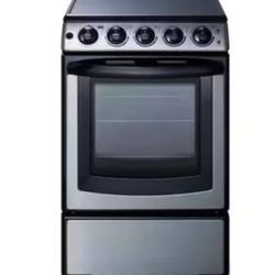 20" Slide In Glass Top Electric Range in Stainless Steel PAID $1500