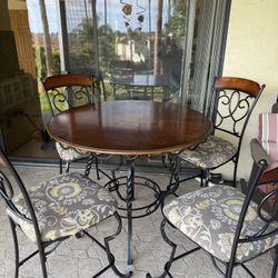 Barstool Height Dining Table Set 