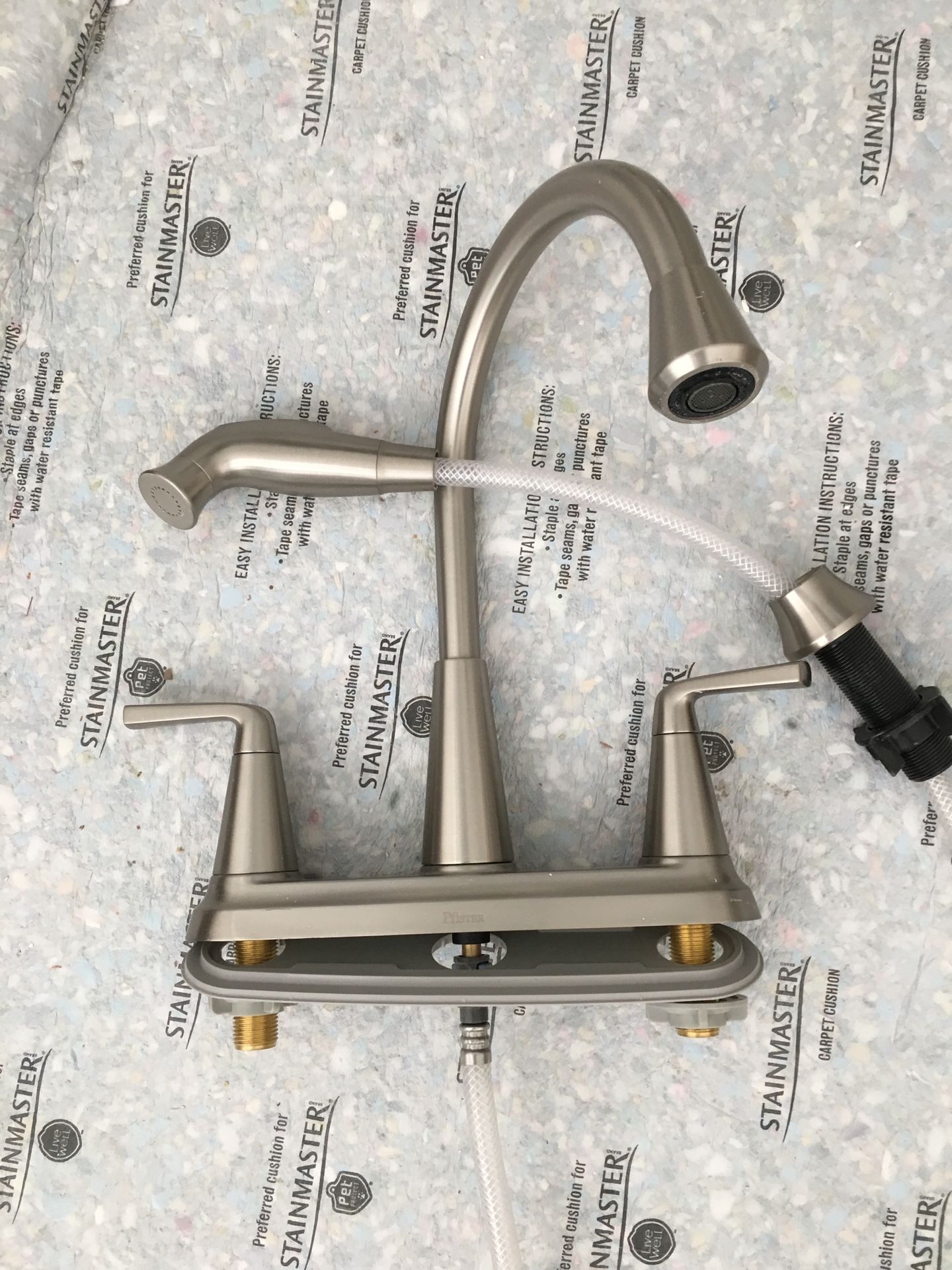 Pfister Allegan Stainless Steel 2-handle Deck Mount High Arc Kitchen Faucet