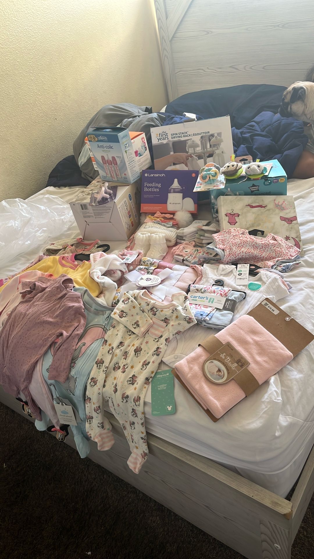 Baby Girl clothes bottles, pacifiers