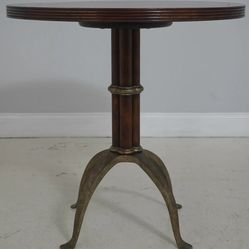 Theodore Alexander table / cocktail table / round iron base lamp table / bistro table / dining table