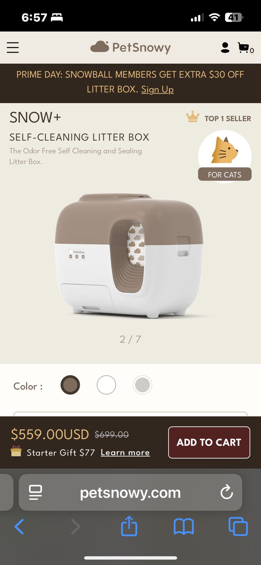 Pet Snowy Litter Box