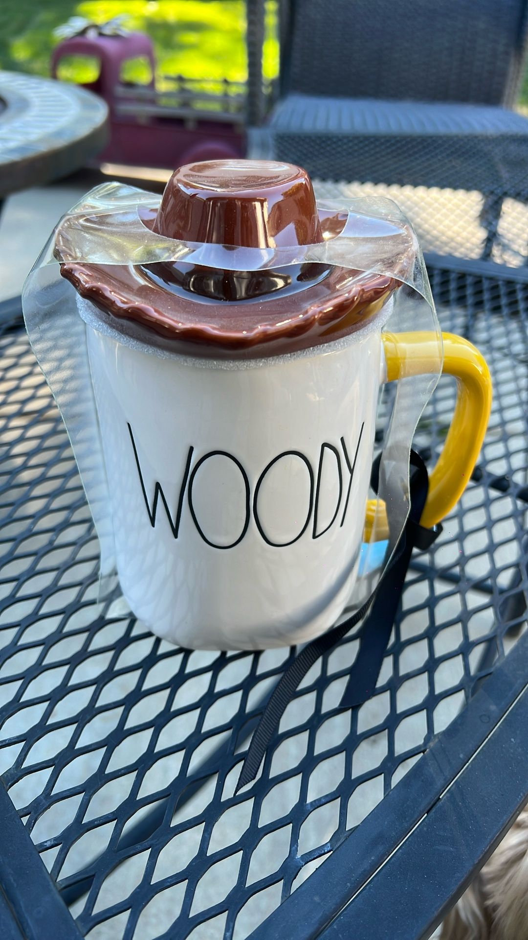 Wood Rae Dunn With Topper New 