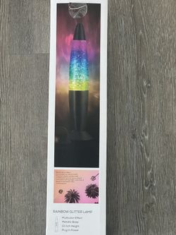 Rainbow Glitter Lamp