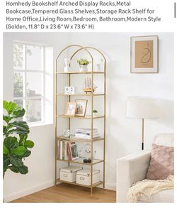 Glass metal shelf