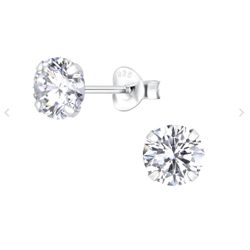 Sterling Silver Stud Earrings 6mm 