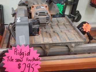 Ridgid Tile Saw With Pump And Bucket