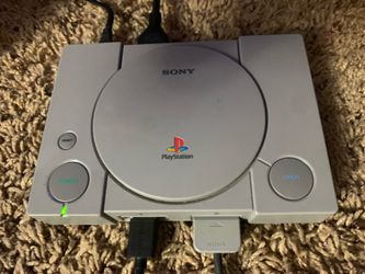 Mini PlayStation classic with extra long controllers