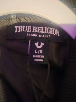 TRUE RELIGION LEATHER PU PATCH VARSITY