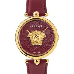 Women's Swiss Palazzo Empire Barocco Red Leather Strap Watch