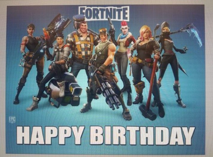 Fortnite HAPPY BIRTHDAY BANNER regular PAPER 3FT×4FT (not vinyl)