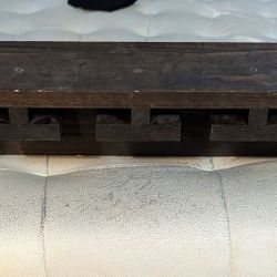 Dark Wood Wall Mounted Wine Rack
