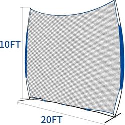 Baseball Training Net Portable: 20 X 10 FT Softball Backstop Sport for Indoor Backyard Teens Youth Adults Batting Practice Use