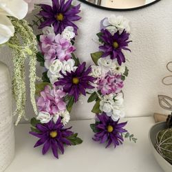 Custom floral letters