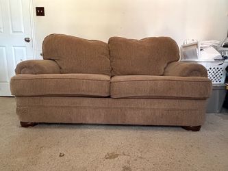 Tan Love Seat Corduroy Fabric