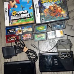 2 Used Nintendo Ds lite W Games 