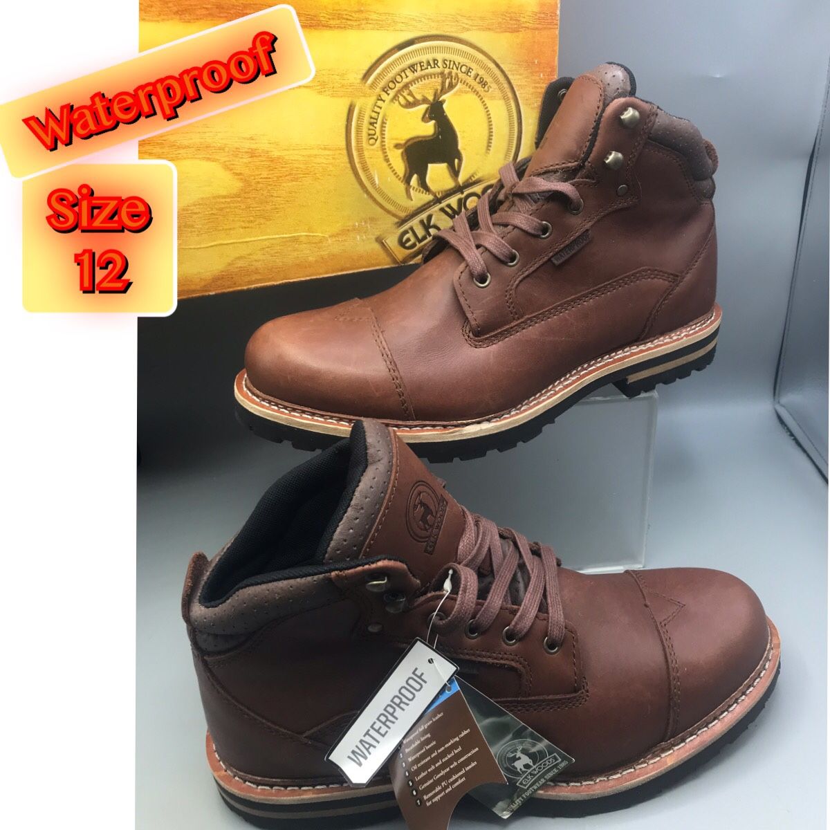 Elk woods 84431 men’s Sherman brown waterproof soft hiker boots