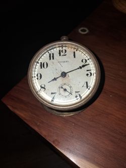 Old Wind Up Model T Ford Dash Clock