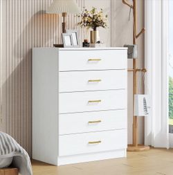 Chic White 5 Drawer Dresser (We Have 2 Available - Price is Per)