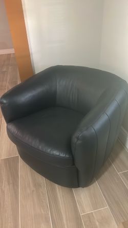 Leather accent chair
