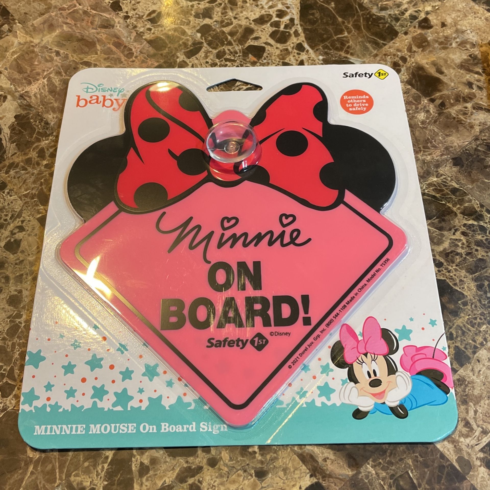 Disney Kids Safety First Minnie Mouse Board Sign, Litter Princess On Board