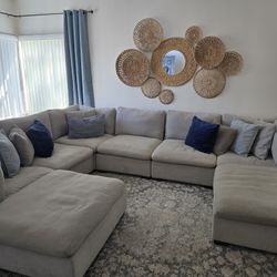 Large Sectional Sofa - Light Gray