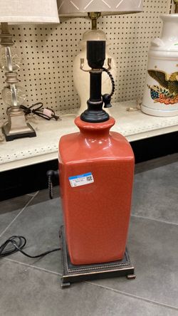 Red Ceramic Table Lamp Base