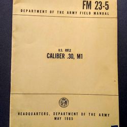 30 Caliber M1 Rifle Manual 
