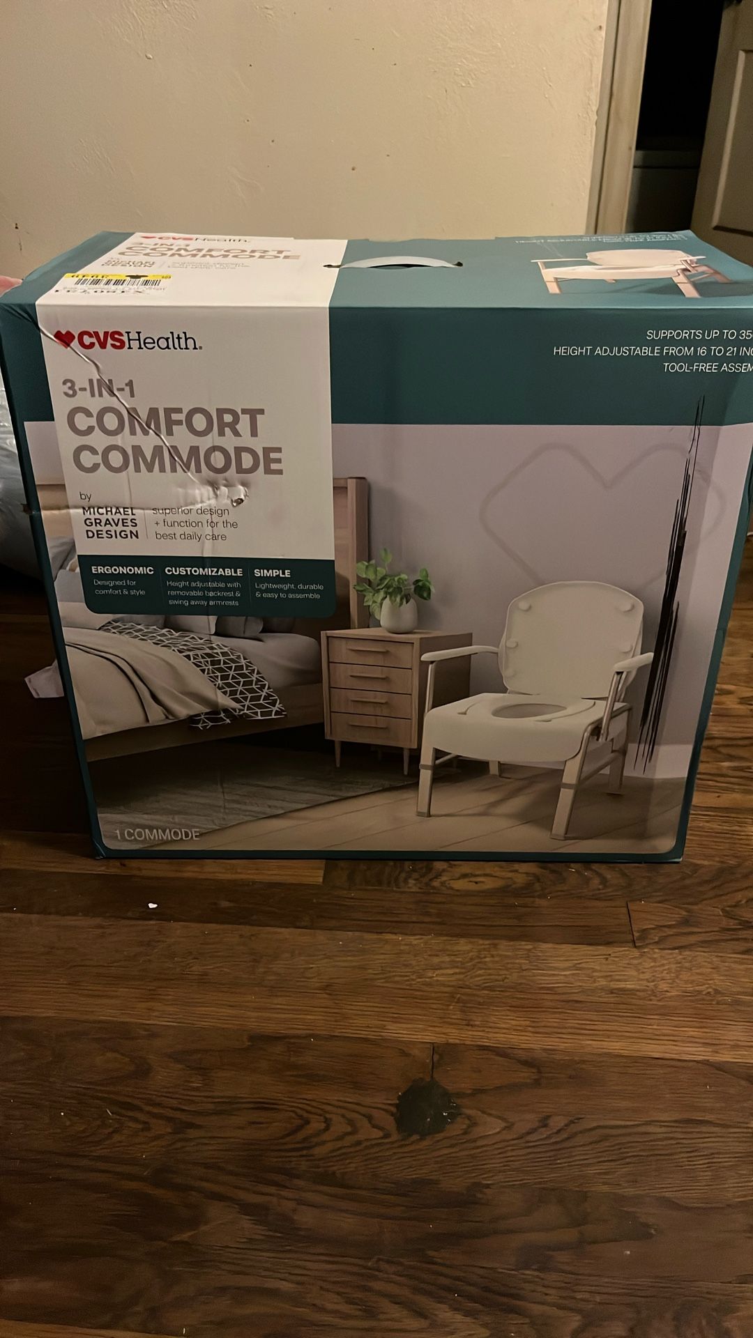 CVS Health 3 In 1 Comfort Commode