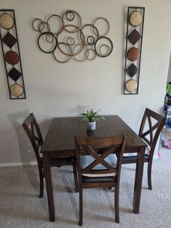 Modern Dining Set (Table ×3 Chairs)