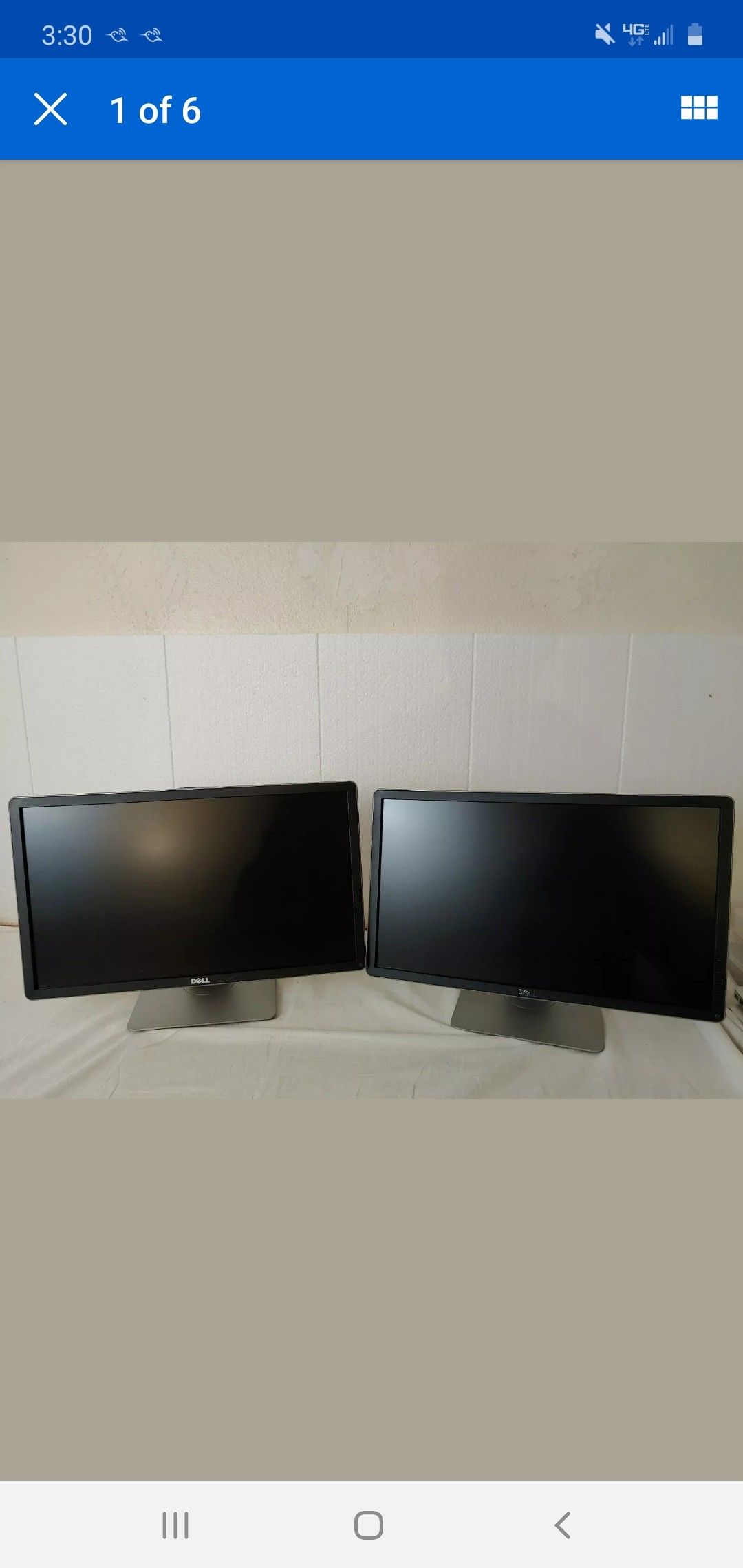 PAIR OF Dell P2414H 24" Widescreen 1920x1080 FHD LED LCD Monitor DP DVI VGA