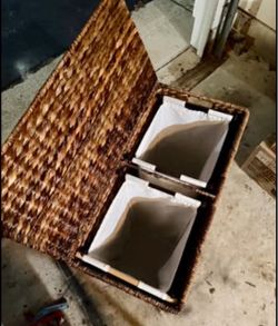 BIRDROCK HOME Oversized Dual Laundry Hamper with Lid & Removable Liners