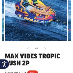 Towable Inflatable Tube Boat Toy Wow