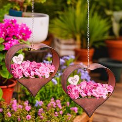 New Philodwell Heart Shaped Metal Plant Hangers, 2 Pack