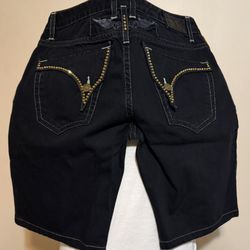 Robin Jeans Studded Denim Shorts Size 36 