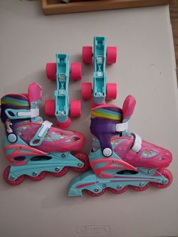Girl adjustable skates to rollerblading 12-2