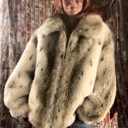 Lynx Faux Fur Bomber Style Jkt Size XL