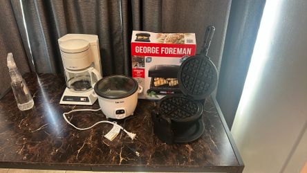 Waffle Maker Coffee Maker Rice Maker And George Grill Bundle