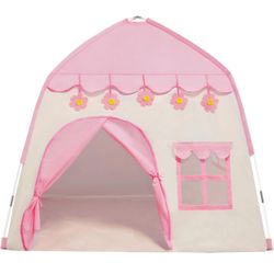 Tent, for Girls, Princess Playhouse, Pink Castle, Fairy Tale Teepee Tent, Indoor