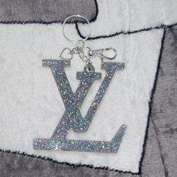 LLVV holographic Sliver Glitter Keychain 