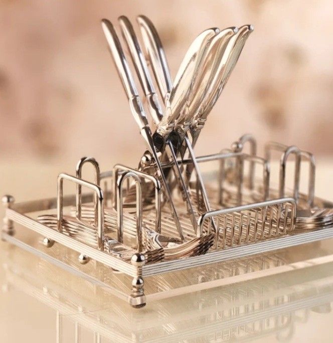 Vintage Silver Buffet Caddy