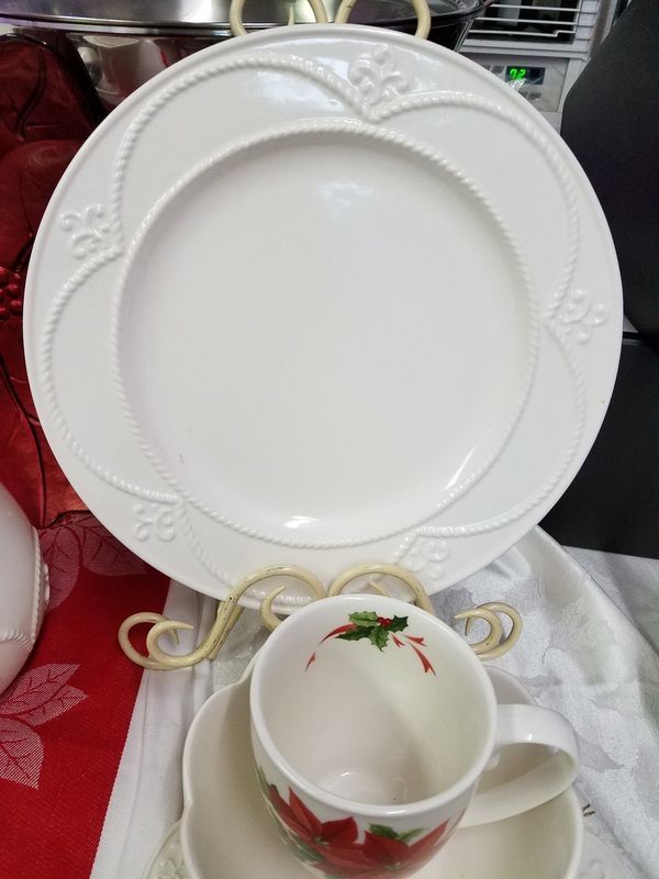 Set de 4 platos blancos Marbella princess house
