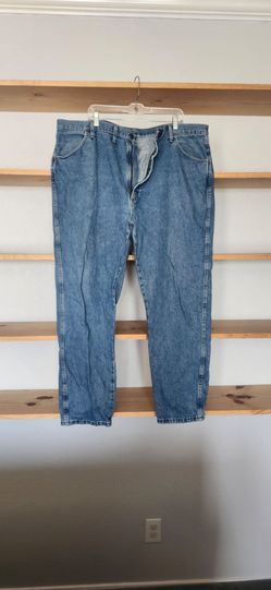 Rustler Men's Straight Jeans in Light Blue Denim 44x32