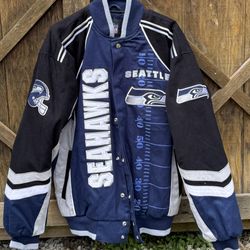 Brand New Embroidered Men Medium Seattle Seahawk Jacket 