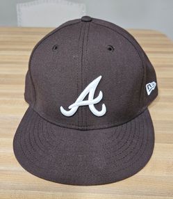 Atlanta Braves New Era 7.5 Walnut color baseball cap