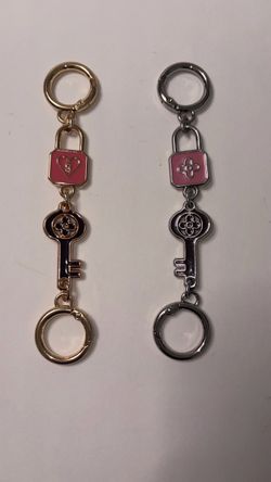 Lock and Key Charm Keychains Set of 2