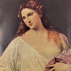 TITIAN Italian, Flora Original Vintage Fine Art Print 1930’s Printed Antique USA Collectible Italian Renaissance