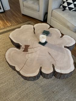 Live edge wood coffee table